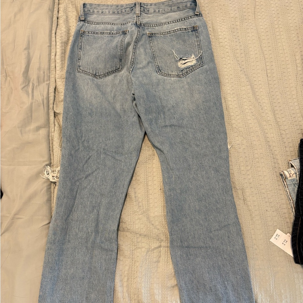 Just USA Light Blue Distressed Boyfriend Jeans - Picture 2 of 3